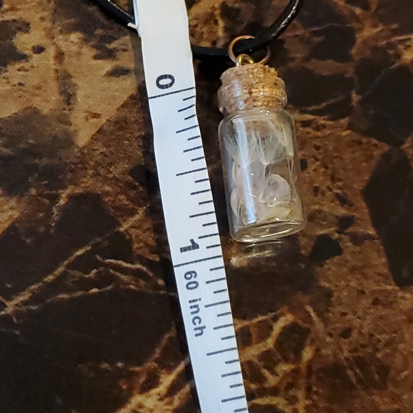 Rose Quartz Dandelion Love Wish Charm Necklace Withcraft Pagan Wiccan - Picture 8 of 8